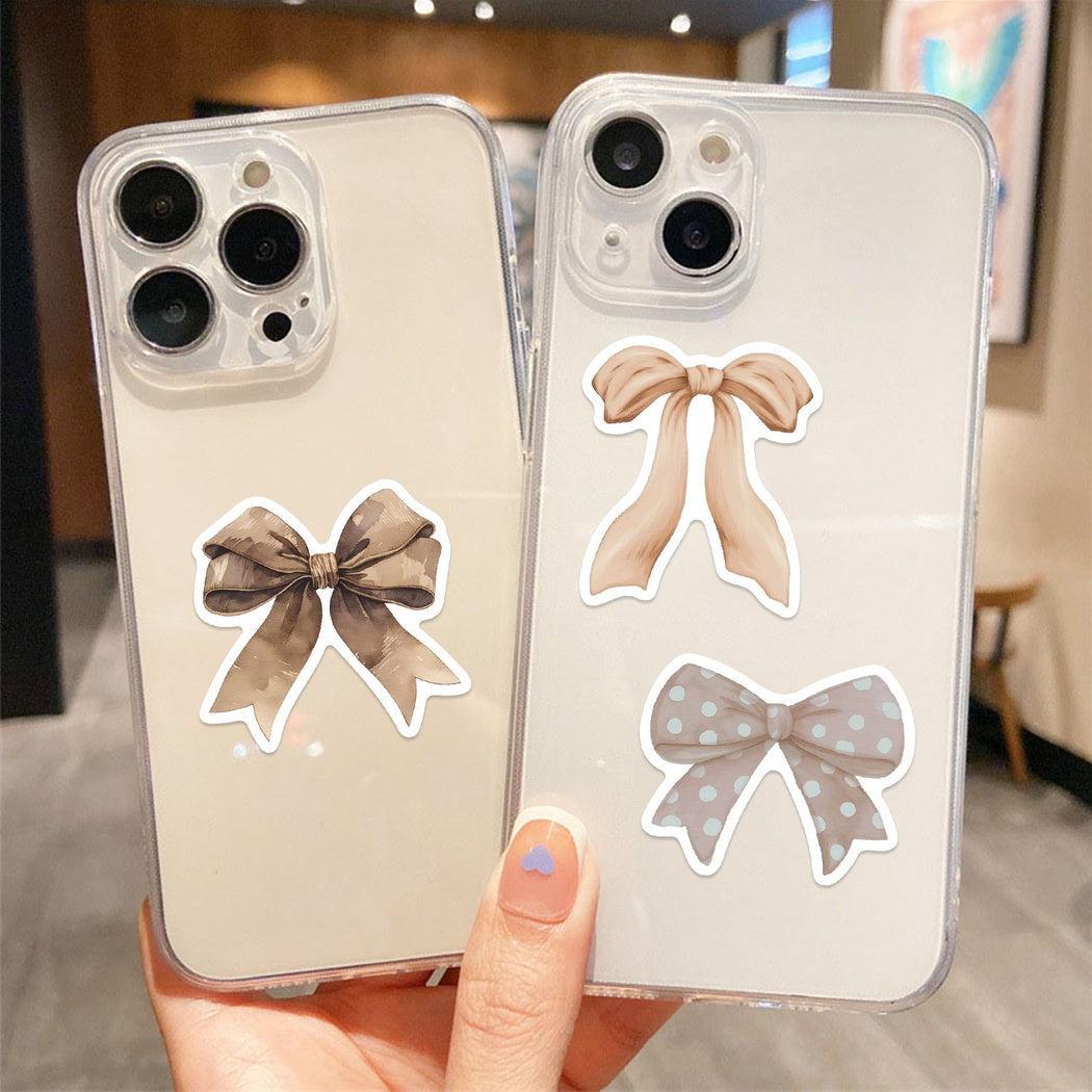 Lunira - Brown Bow Ribbon Sticker Pack