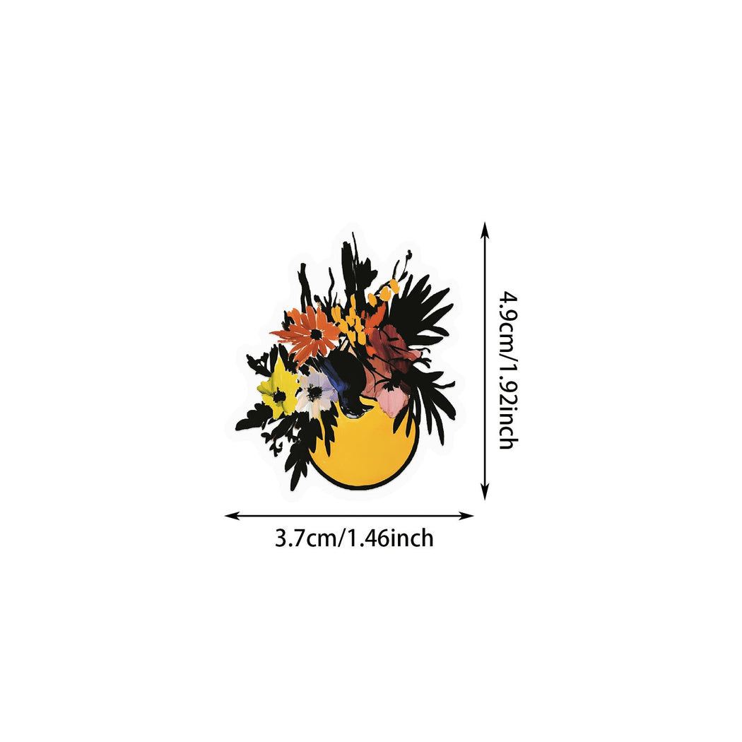 Lunira - Black Orange Nature Sticker Pack