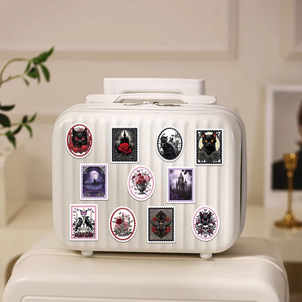 Lunira - Gothic Stamp Portrait Sticker Pack