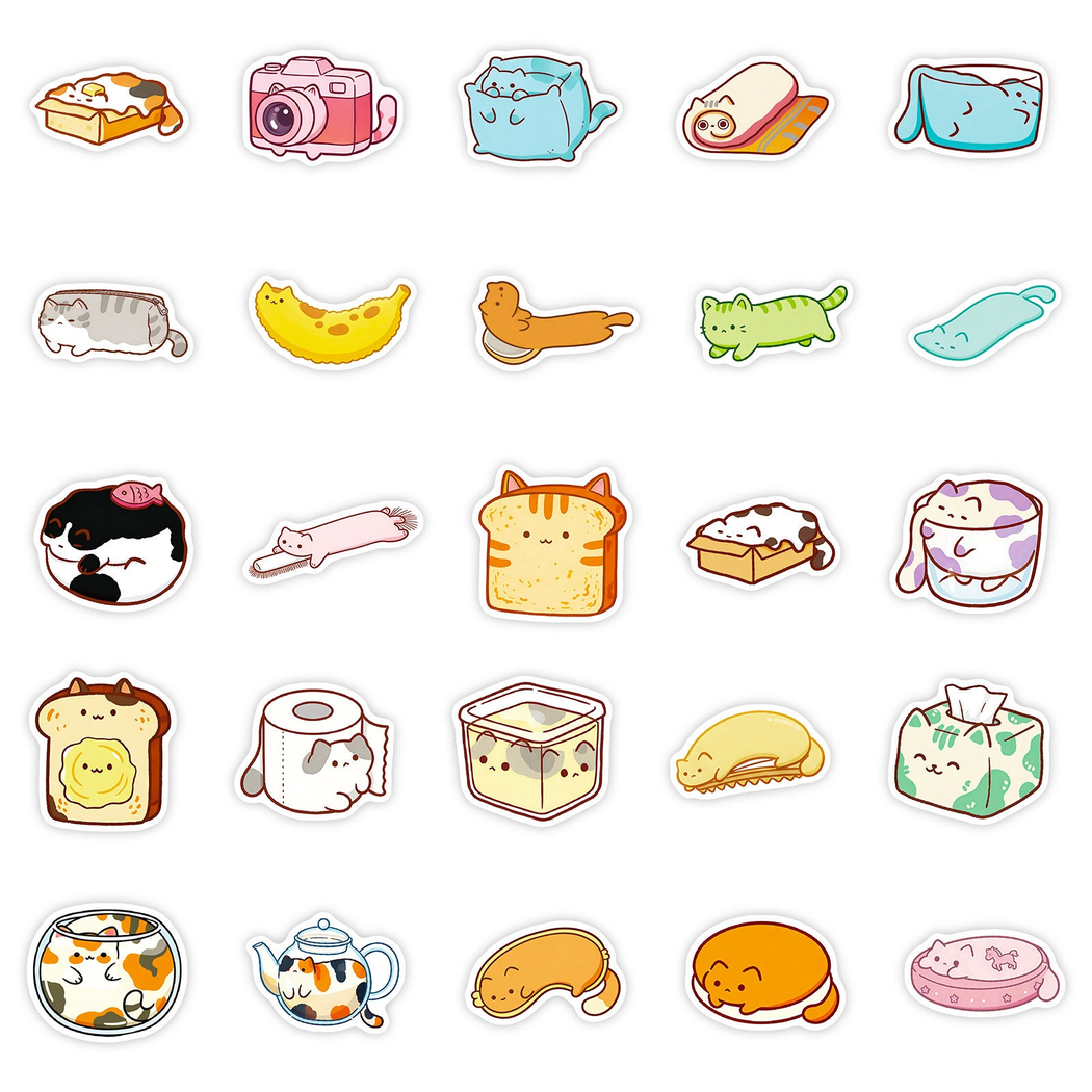 Lunira - Colorful Cat Everyday-Object Sticker Pack - product view 4 4