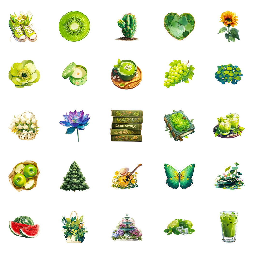 Lunira - Green Nature Food Sticker Pack - product view 4 4