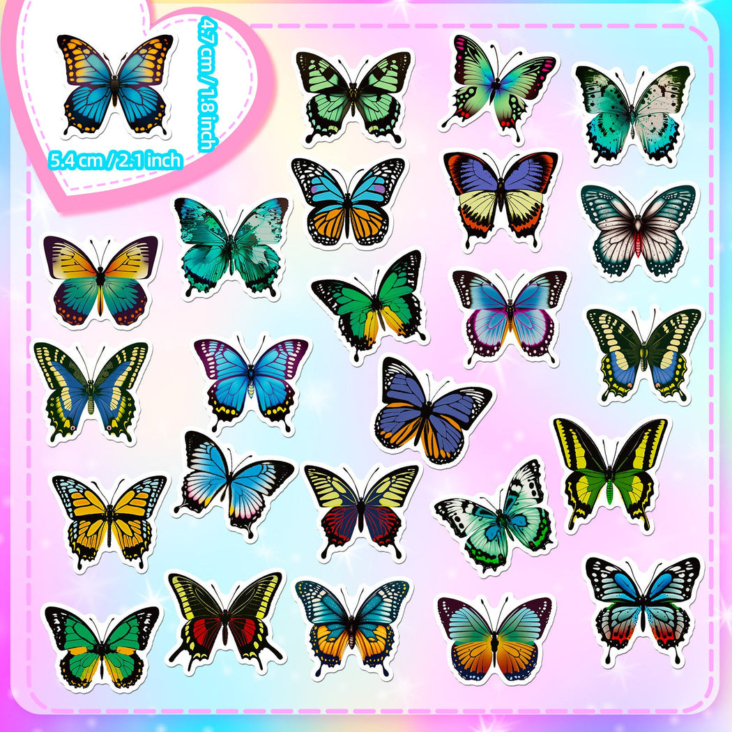 Lunira - Blue Butterfly Floral Sticker Pack - product view 4