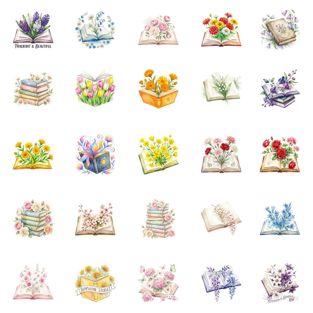 Lunira - Watercolor Book Floral Sticker Pack - product view 4