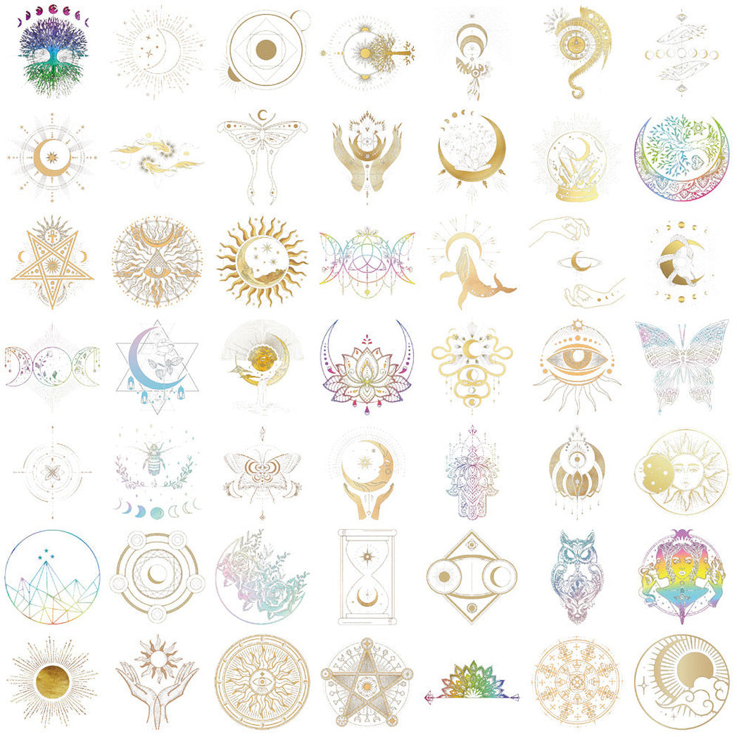 Lunira - Iridescent Celestial Symbol Sticker Pack