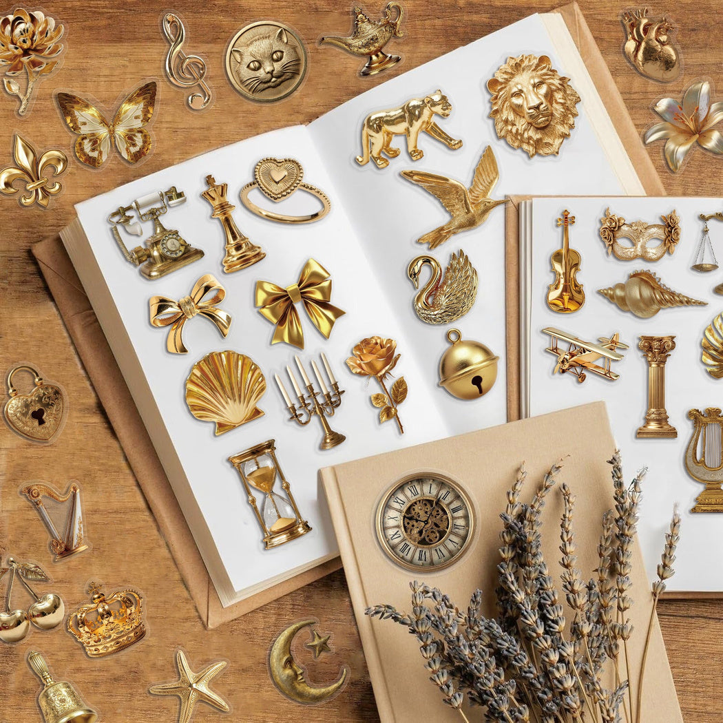 Antique clock stickers shown in use