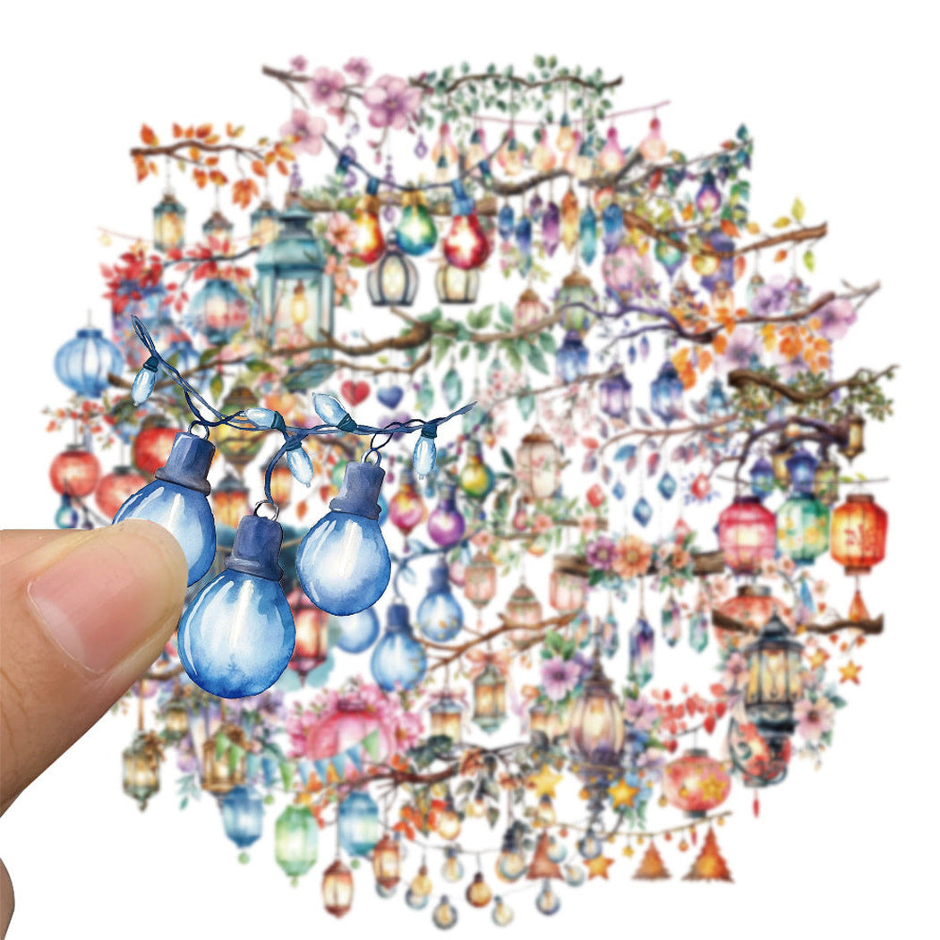Lunira - Lantern Nightscape Chinese Sticker Pack