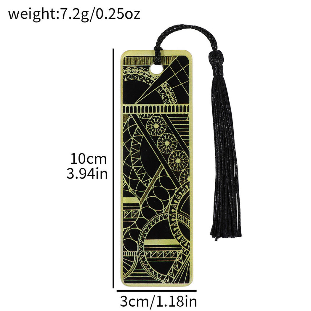 Geometric Art Deco bookmark dimensions