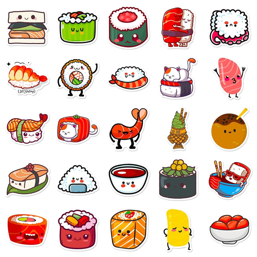Lunira - Cartoon Sushi Food Sticker Pack - product view 4