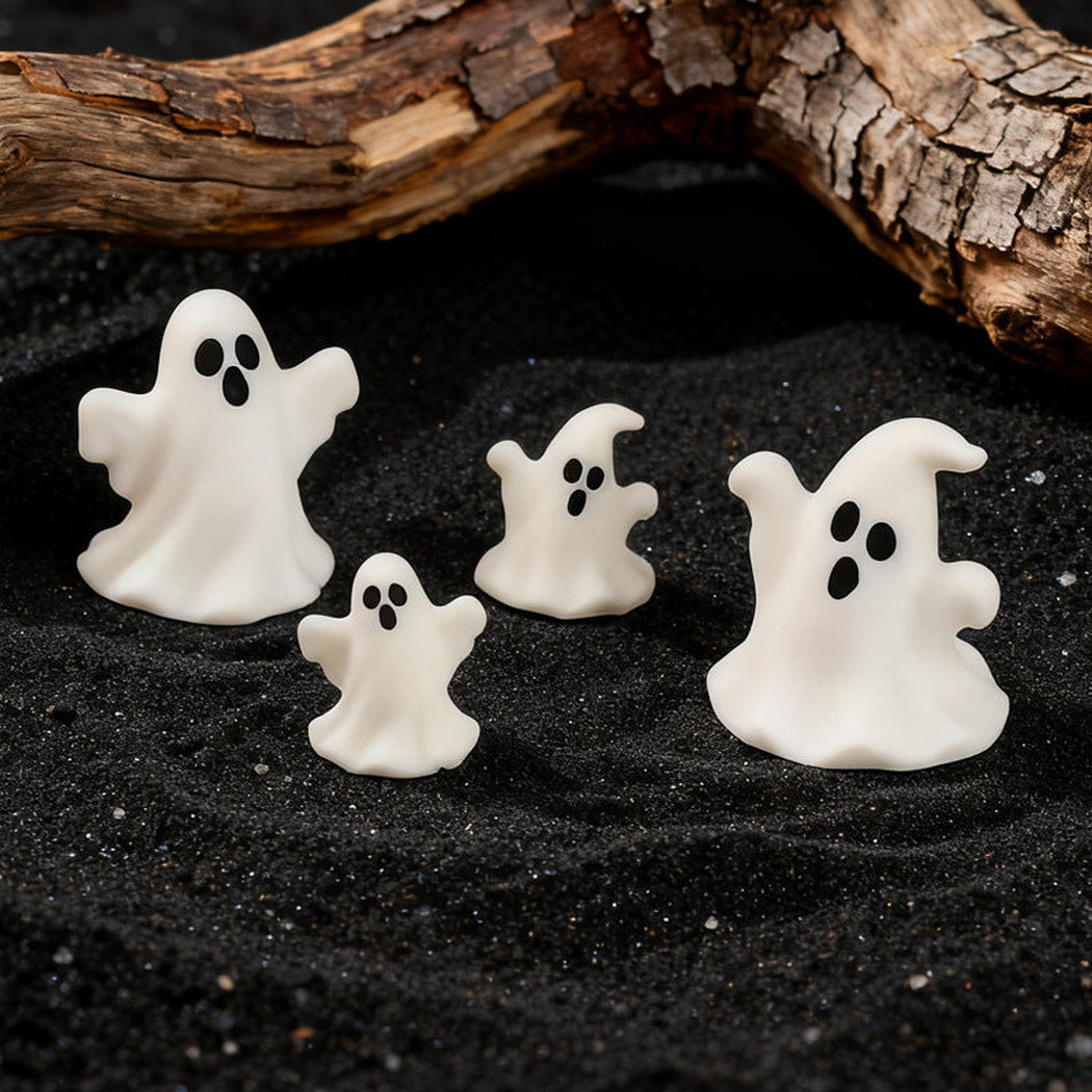 Halloween Black and White Ghost Figurine, product view 4