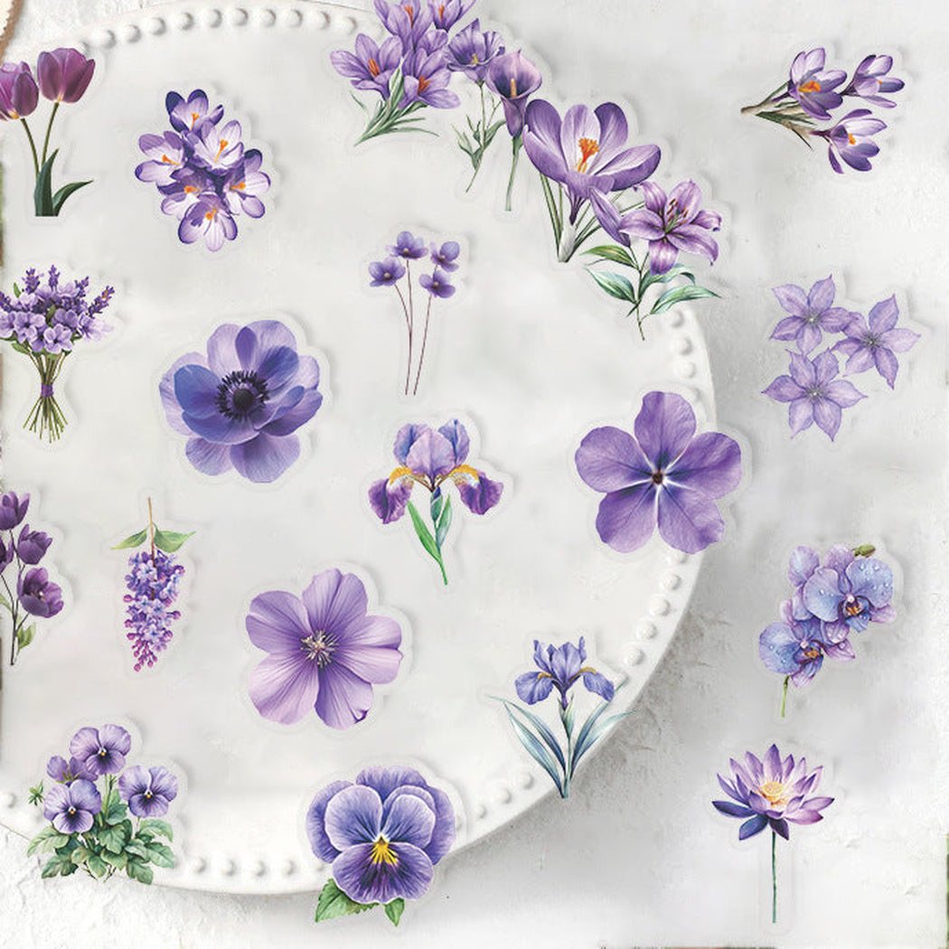 Lunira - Purple Floral Botanical Sticker Pack