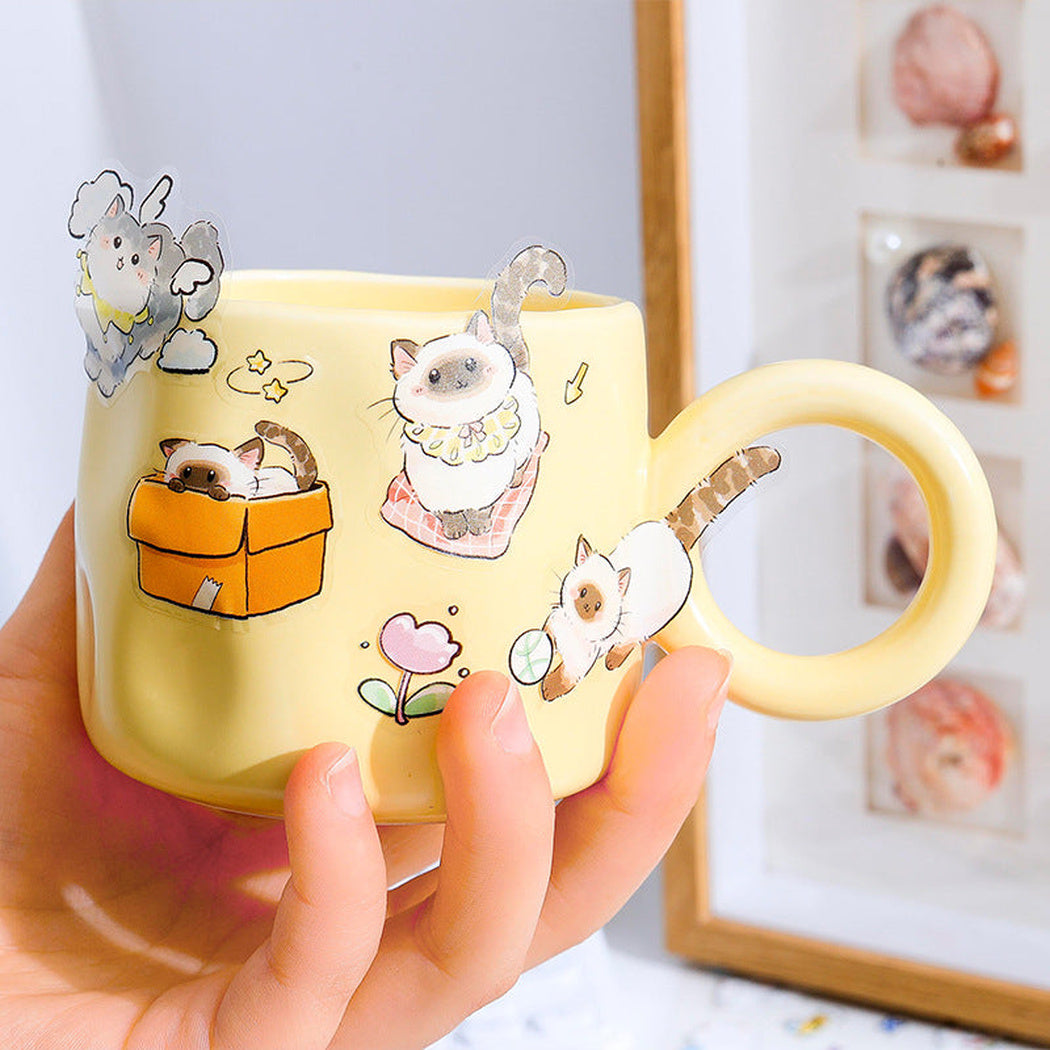 Cat Cartoon Die-Cut Sticker Pack, product view 4