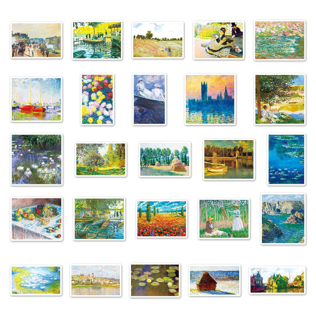 Lunira - Blue-Green Painterly Landscape Sticker Pack - product view 4