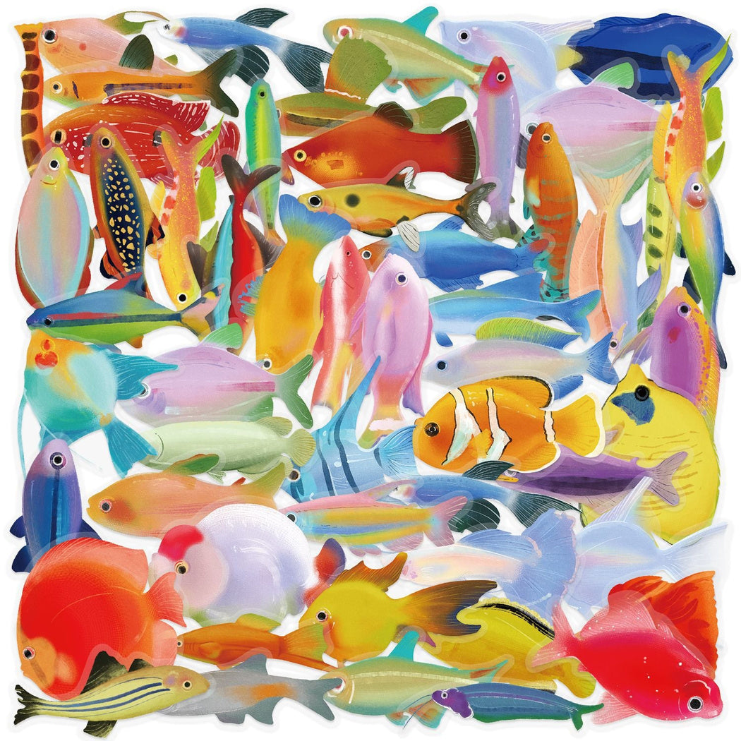 Lunira - Colorful Fish Watercolor Sticker Pack