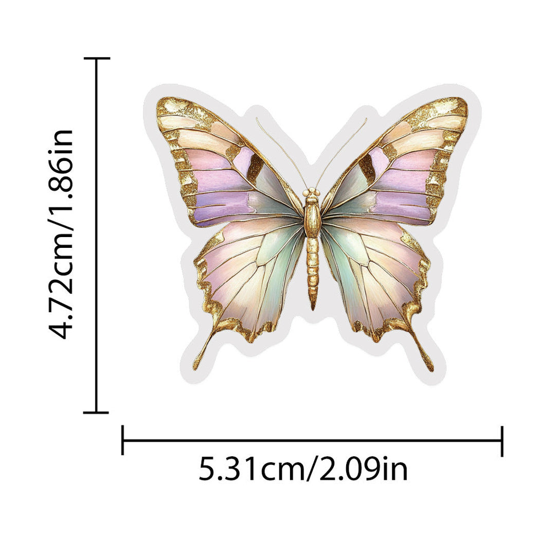 Lunira - Colorful Butterfly Transparent Sticker Pack