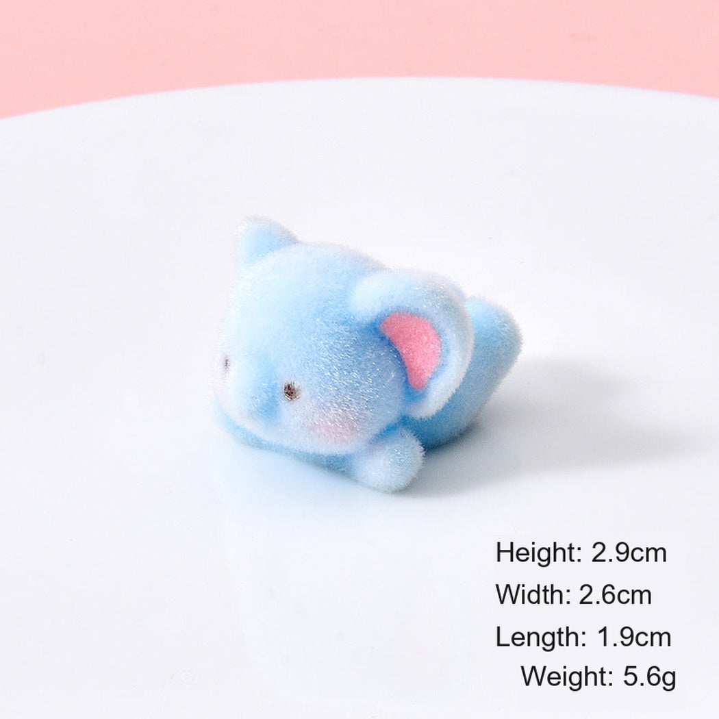 BlueProne Flocked Elephant Outfit Miniature Figurine, single variant view