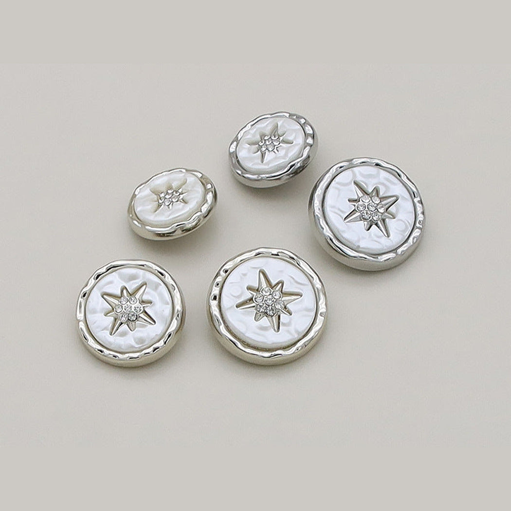 DIY 10 Pack Starburst Two-Tone Shank Buttons, product view 3