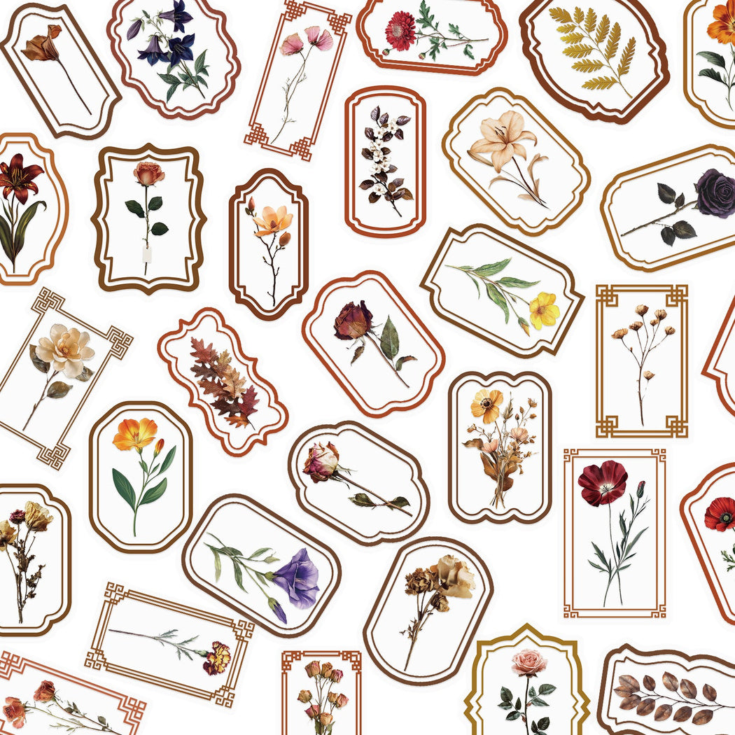 Lunira - Vintage Botanical Label Sticker Pack