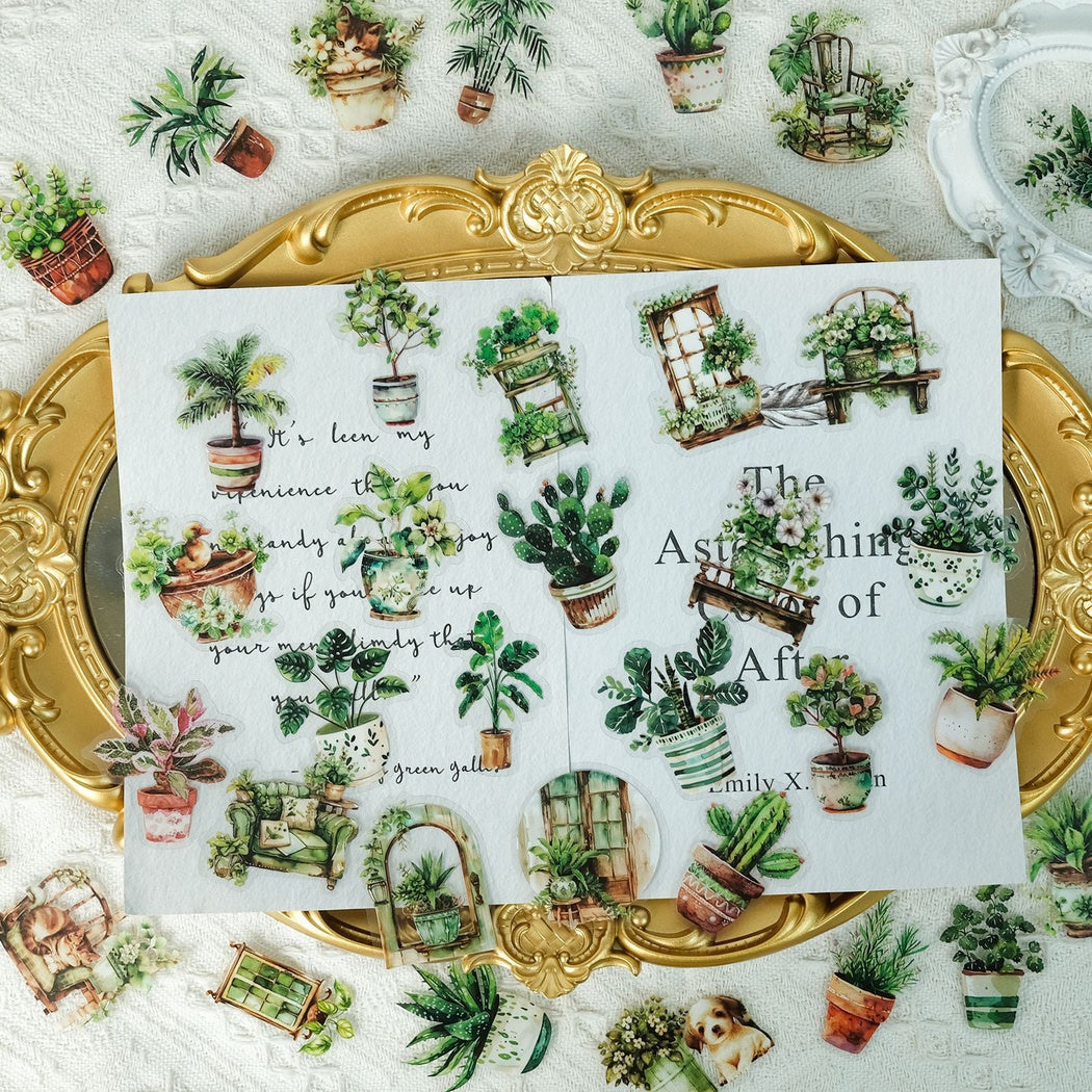 Lunira - Green Houseplant Botanical Sticker Pack