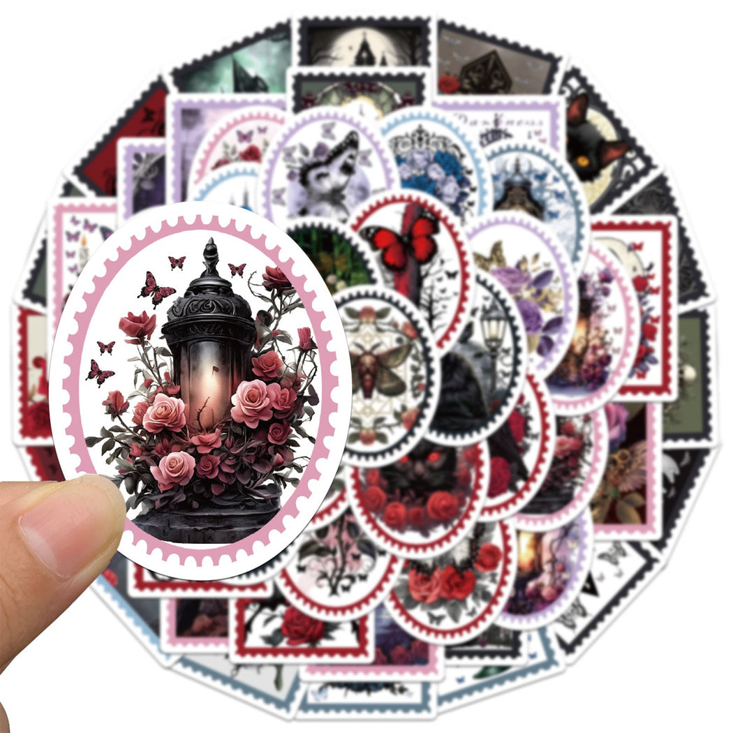 Lunira - Gothic Stamp Portrait Sticker Pack