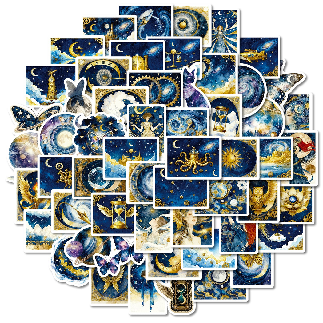 Lunira - Blue-Gold Celestial Sticker Pack - Celestial variant 5
