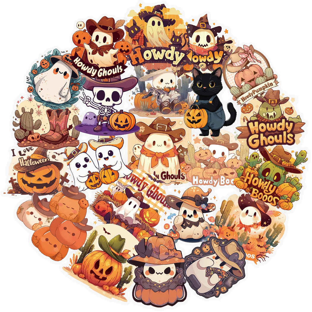 Lunira - Halloween Cowboy Character Sticker Pack - Halloween variant 5