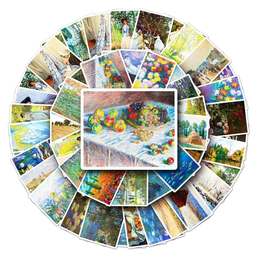 Lunira - Blue-Green Painterly Landscape Sticker Pack - product view 5