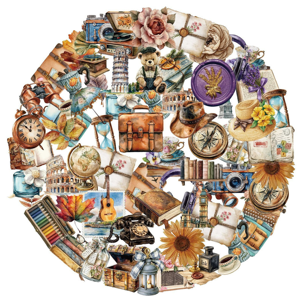 Vintage travel ephemera grouped sticker assortment