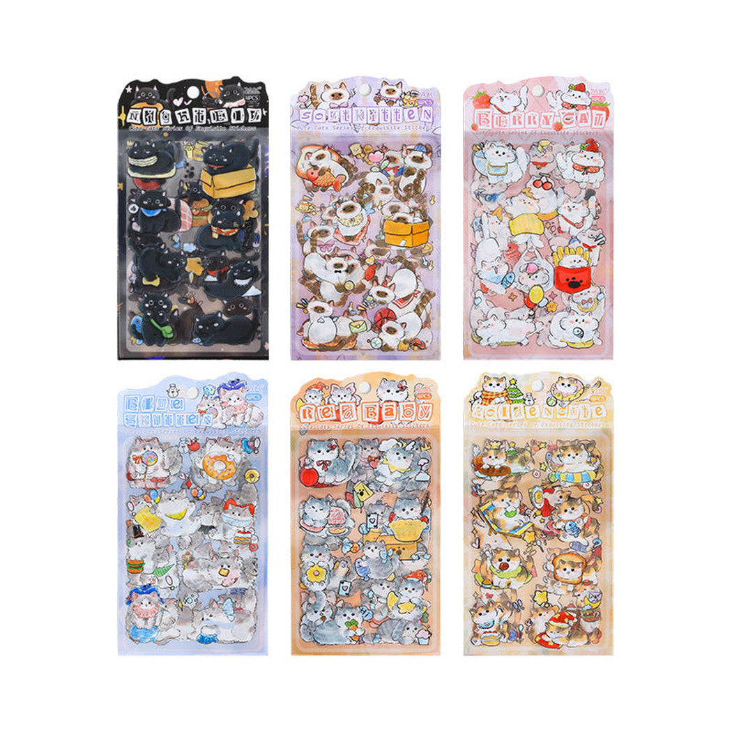 Cat Cartoon Die-Cut Sticker Pack, product view 5