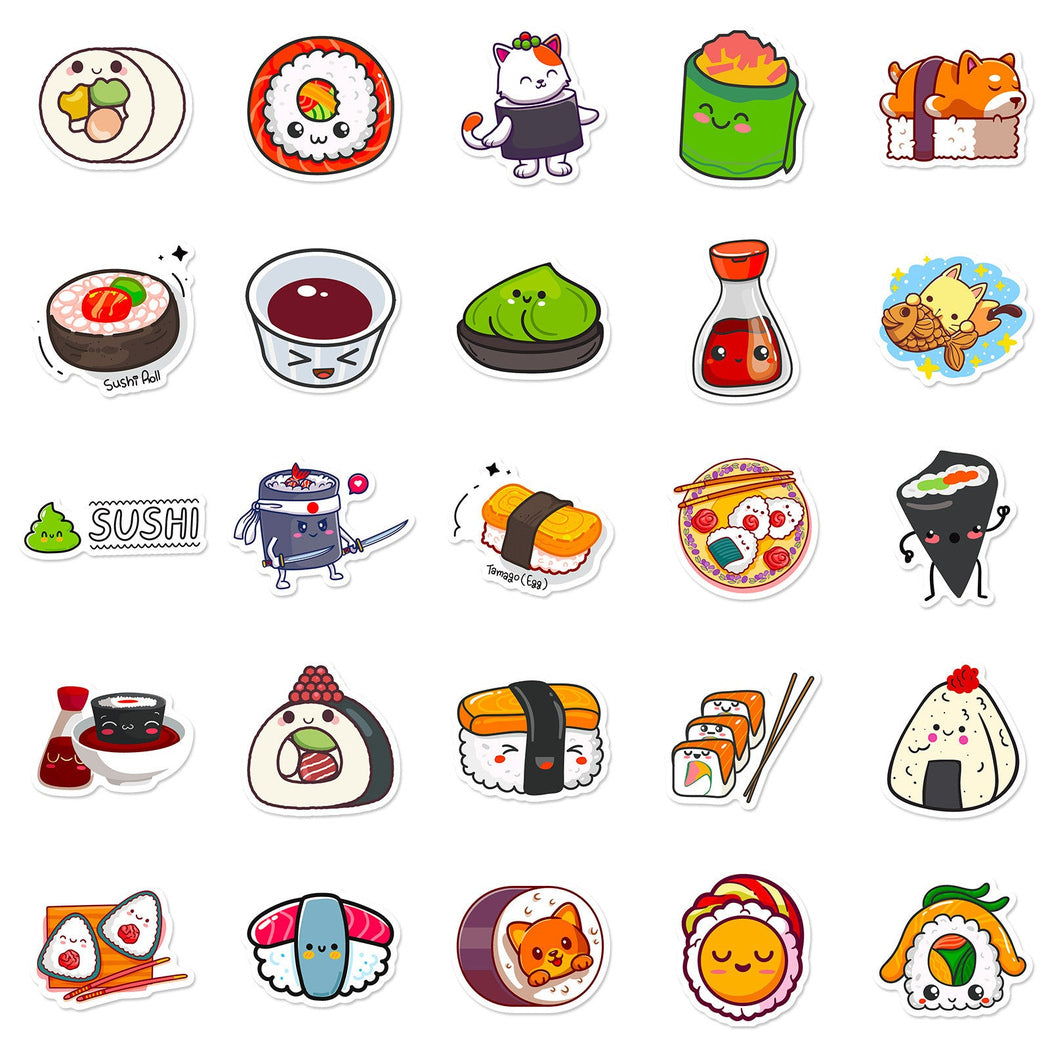 Lunira - Cartoon Sushi Food Sticker Pack - product view 5