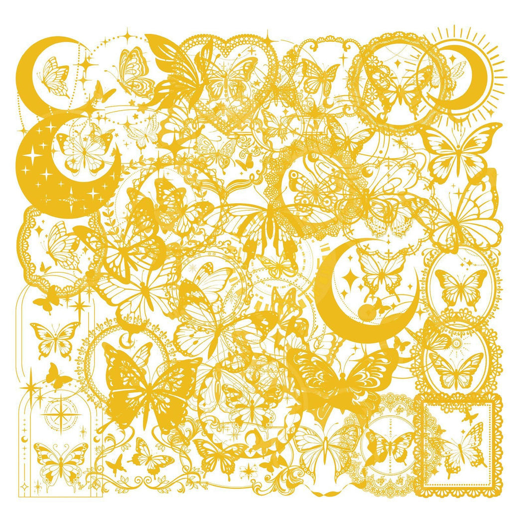 Gold botanical and insect grouped sticker assortment