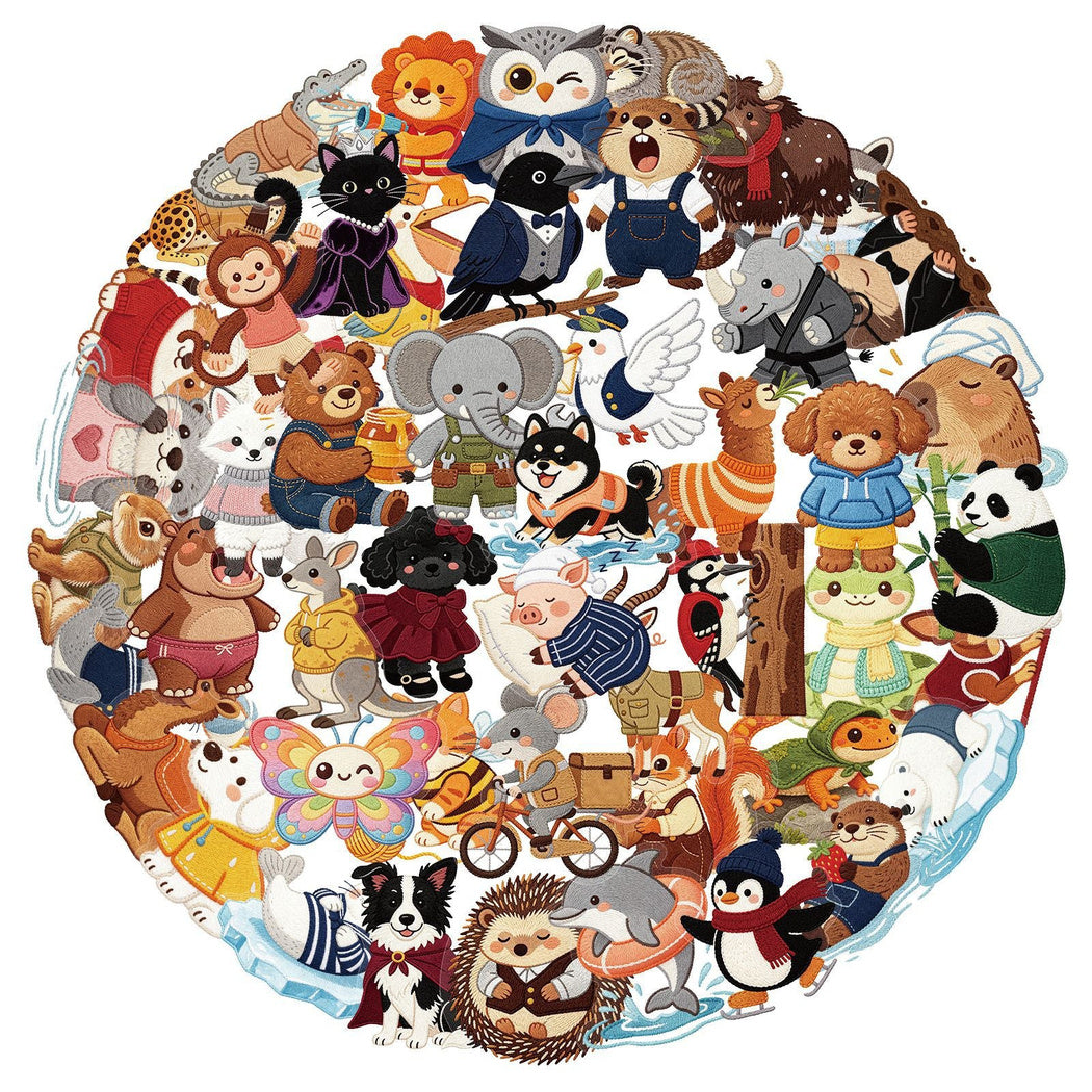 Forest animal grouped sticker assortment