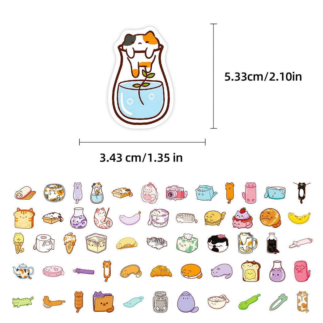 Lunira - Colorful Cat Everyday-Object Sticker Pack - product view 5