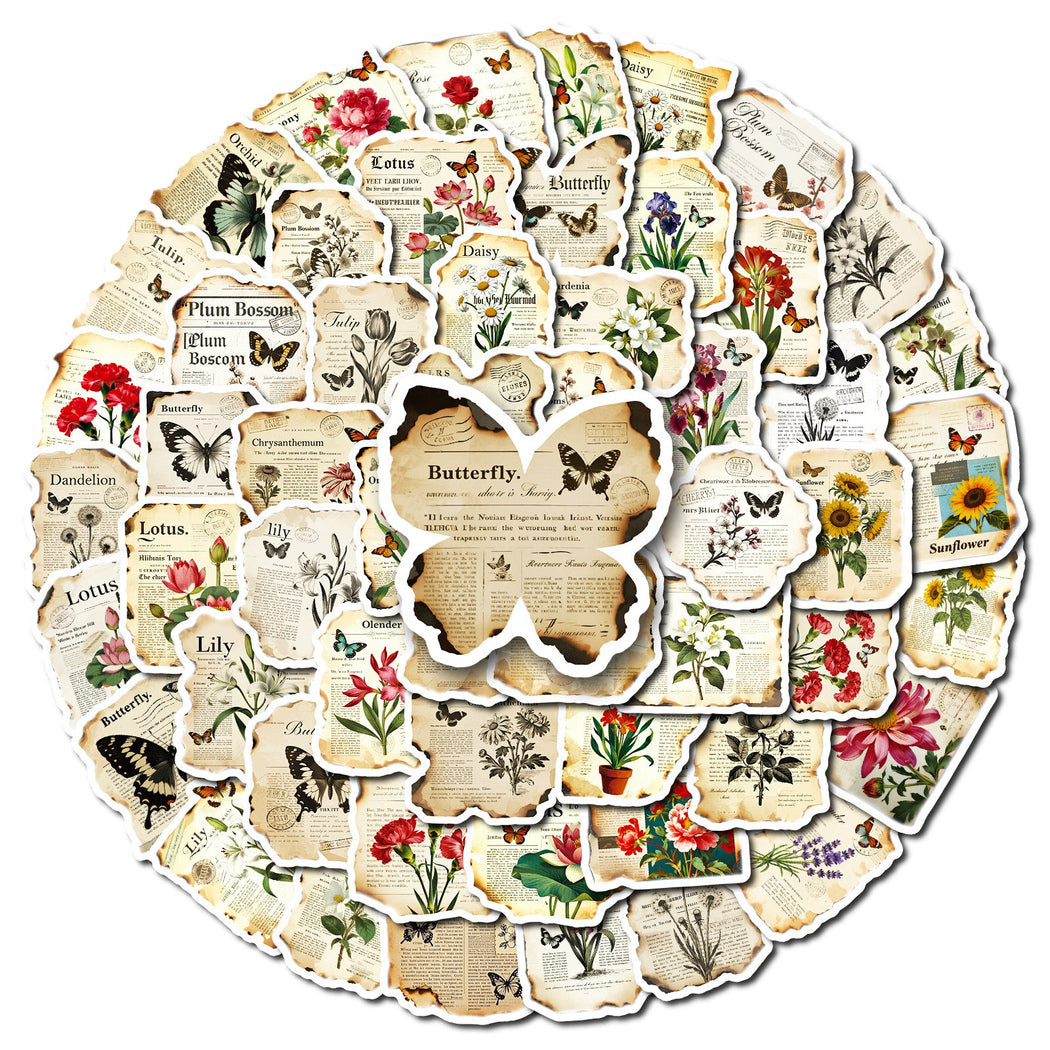 Lunira - Vintage Botanical Butterfly Sticker Pack - BotanicFly variant