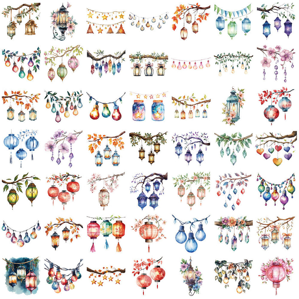 Lunira - Lantern Nightscape Chinese Sticker Pack