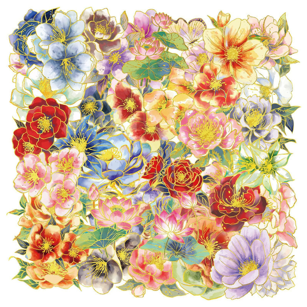 Lunira - Floral Watercolor Linework Sticker Pack
