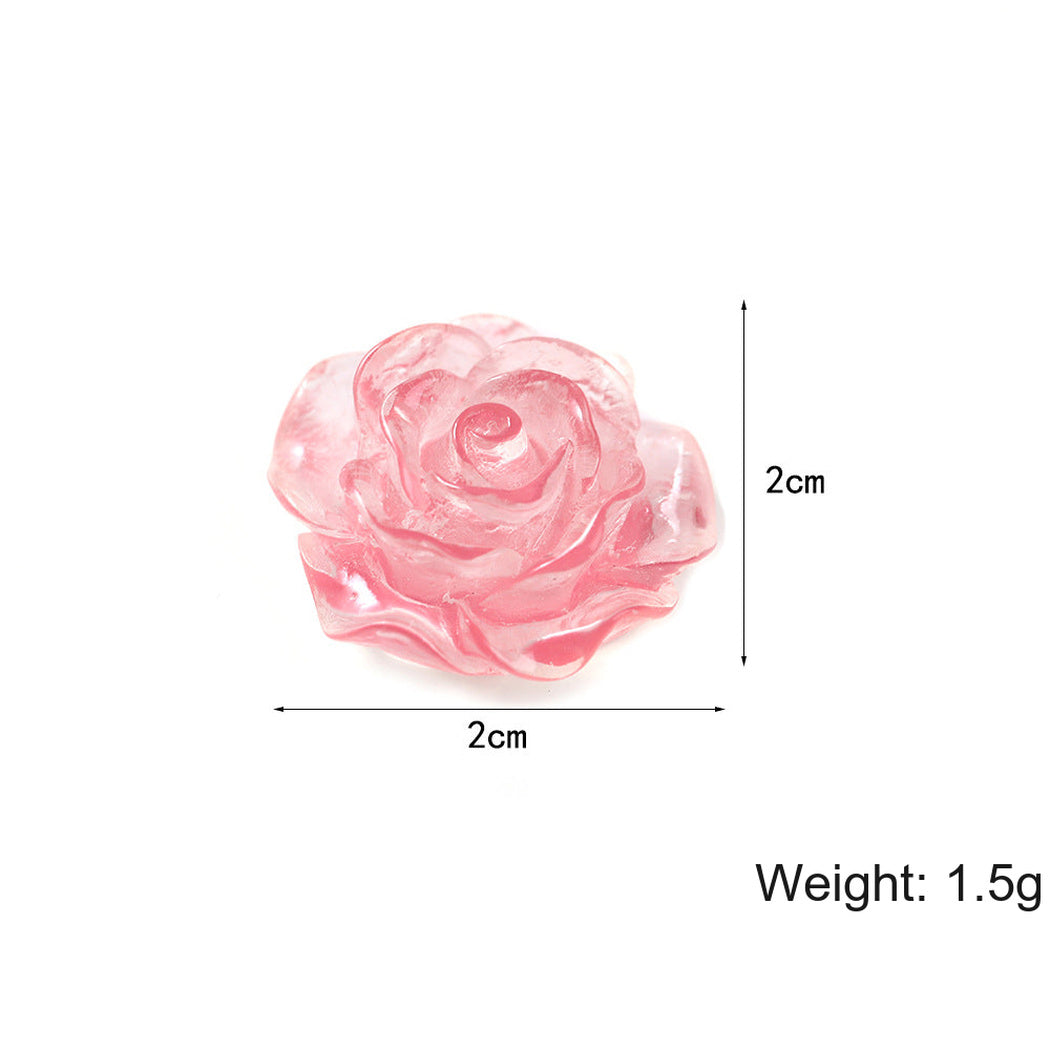 Translucent Rose Flower Craft Embellishment, product view 5