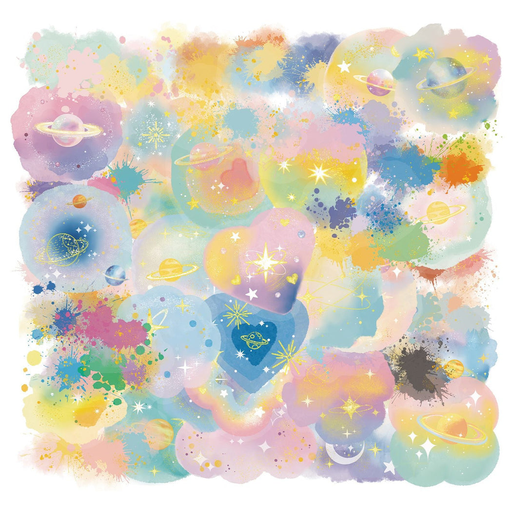 Pastel sparkle grouped sticker assortment