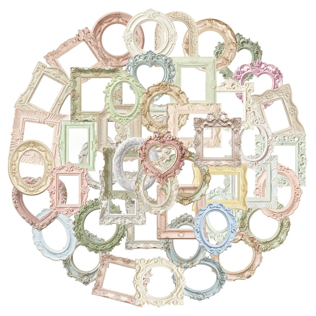 Pastel picture frame grouped sticker assortment