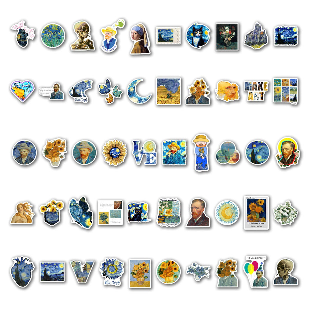 Lunira - Blue-Gold Classic Art Sticker Pack - product view 5