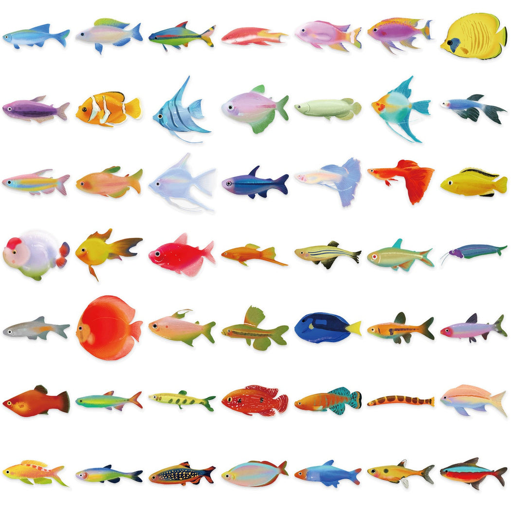 Lunira - Colorful Fish Watercolor Sticker Pack
