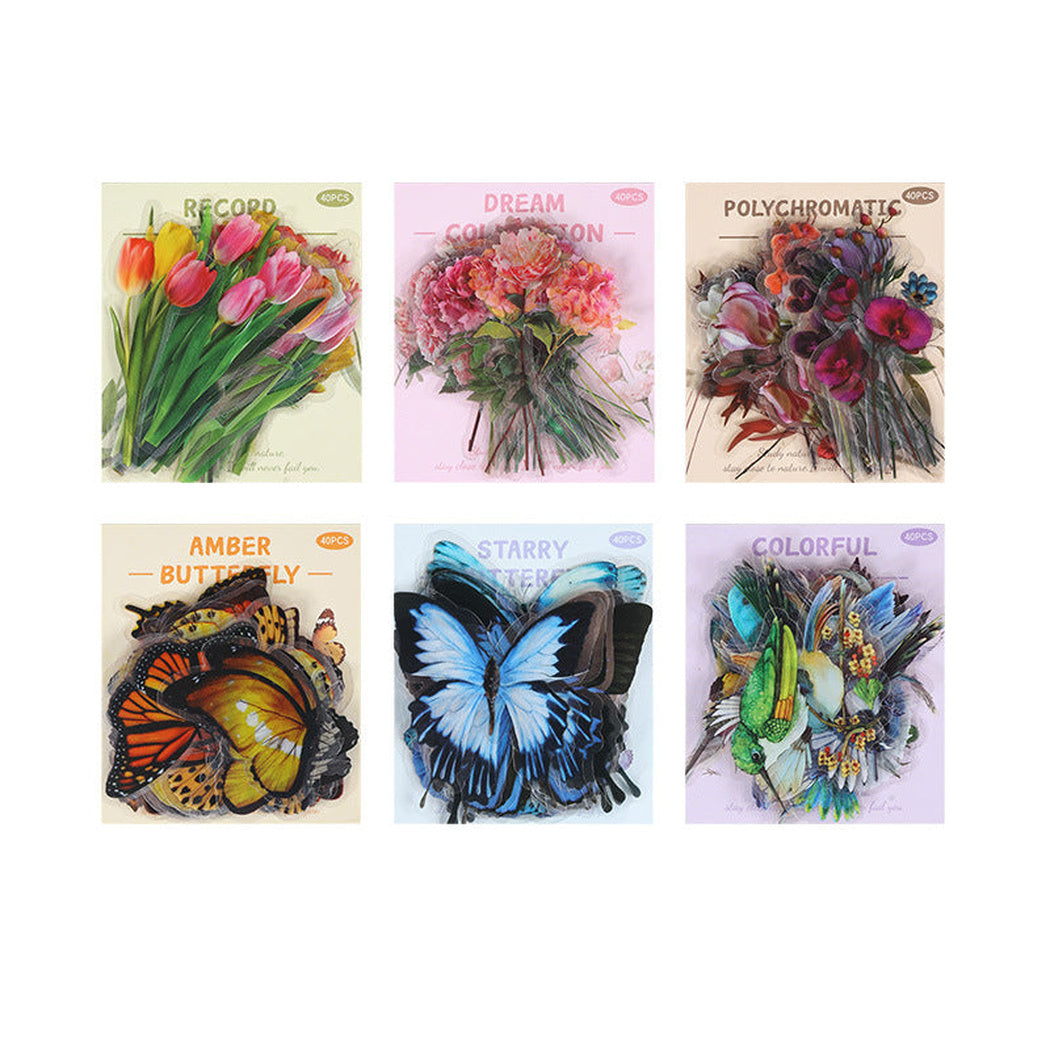 Vintage Botanical Insect Sticker Pack, product view 5