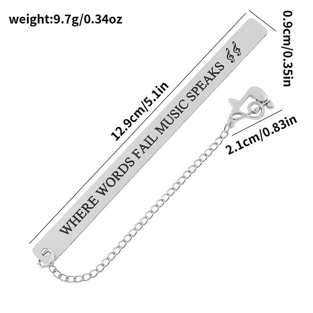 Engraved bar bookmark dimensions