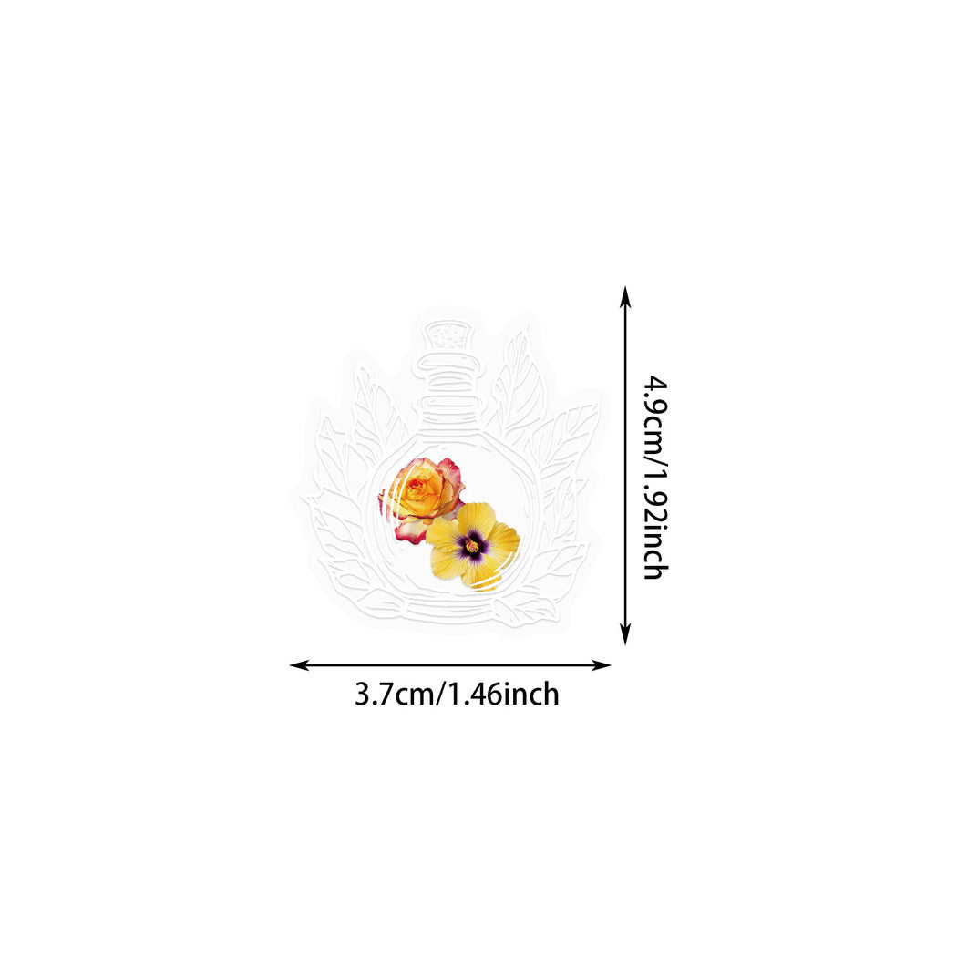 Lunira - Bottle Floral Miniature Sticker Pack