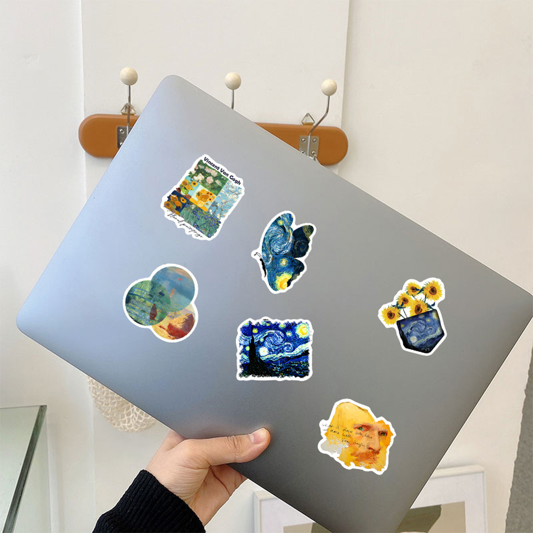 Lunira - Blue-Gold Classic Art Sticker Pack - product view 6