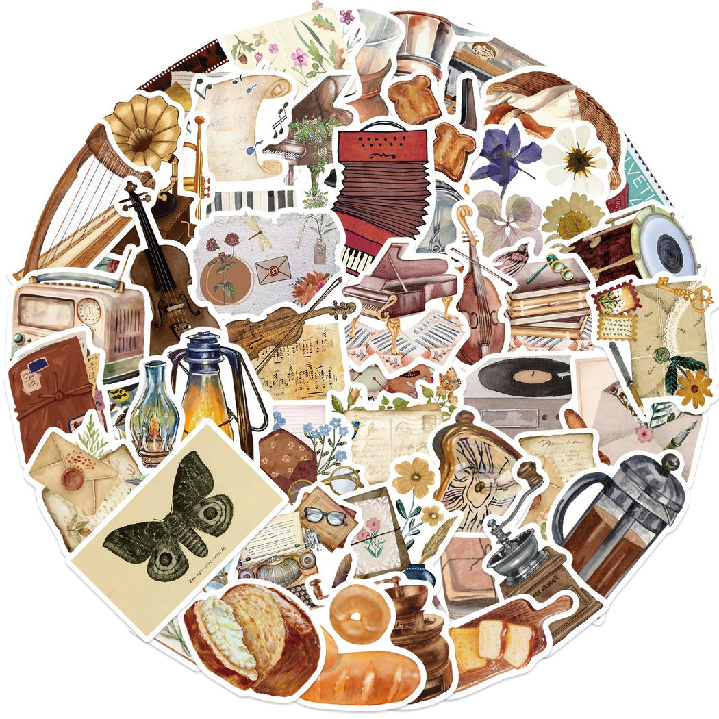 Lunira - Autumn Memory Cozy Collage Sticker Pack