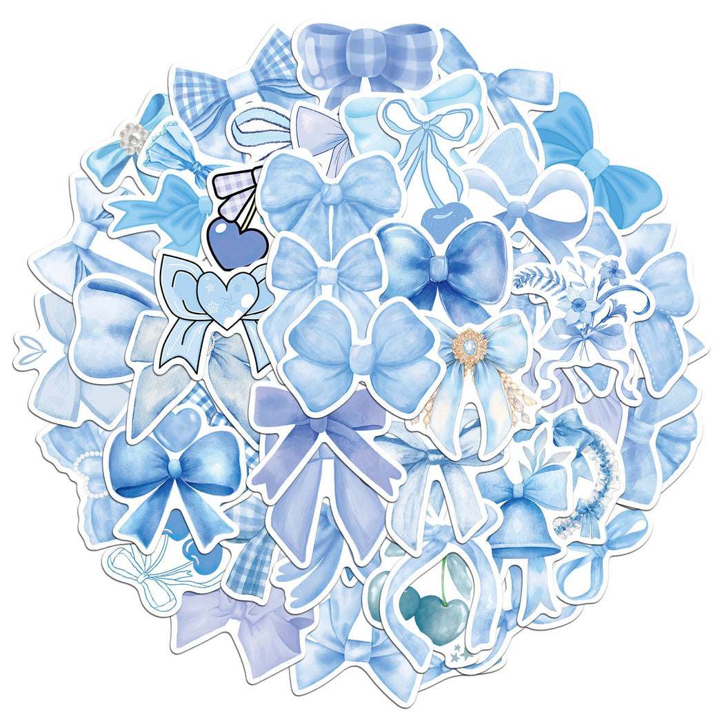 Lunira - Blue Bow Ribbon Sticker Pack