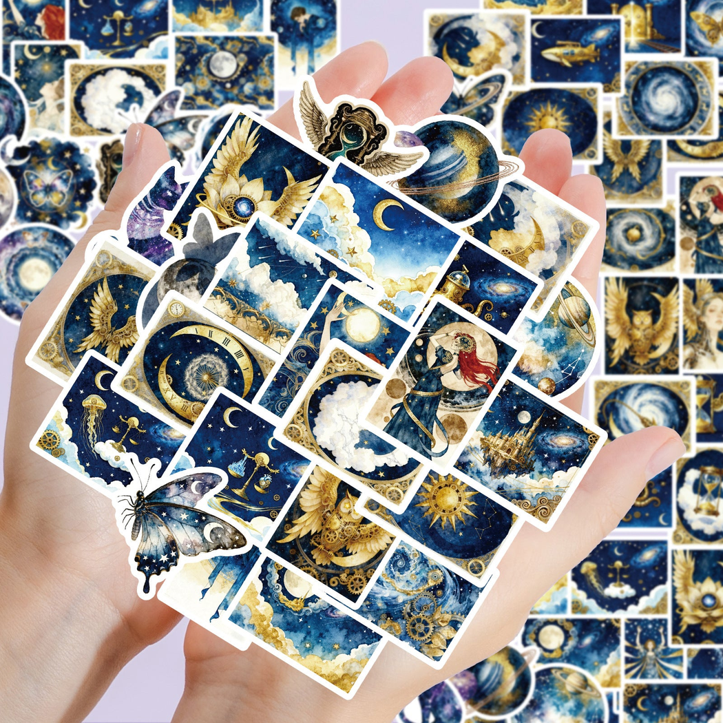 Lunira - Blue-Gold Celestial Sticker Pack - product view 6 6