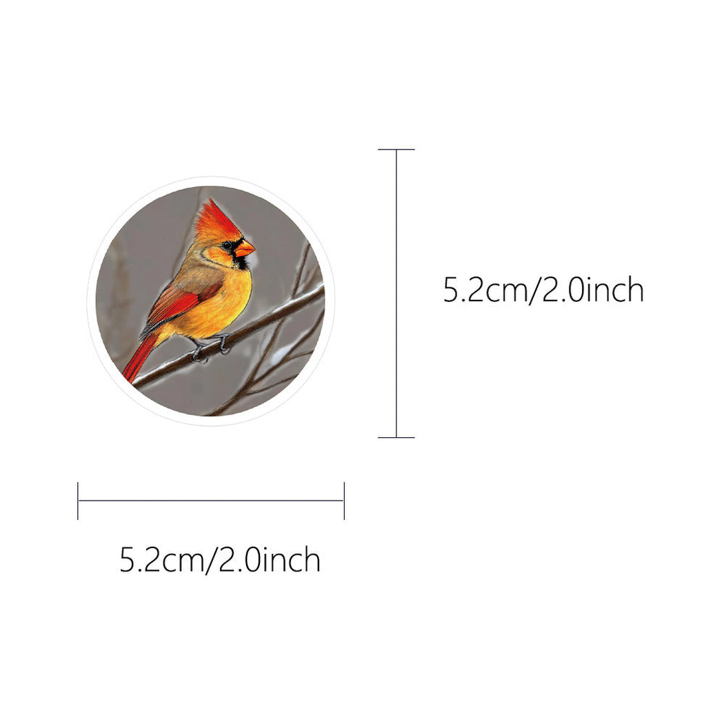 Lunira - Red Bird Watercolor Sticker Pack