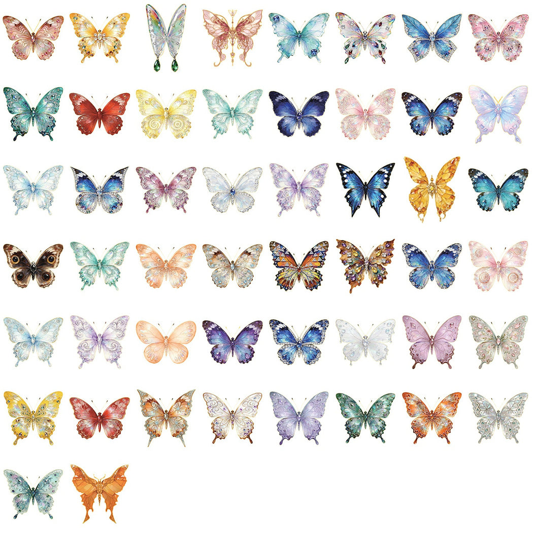 Watercolor butterfly individual sticker designs