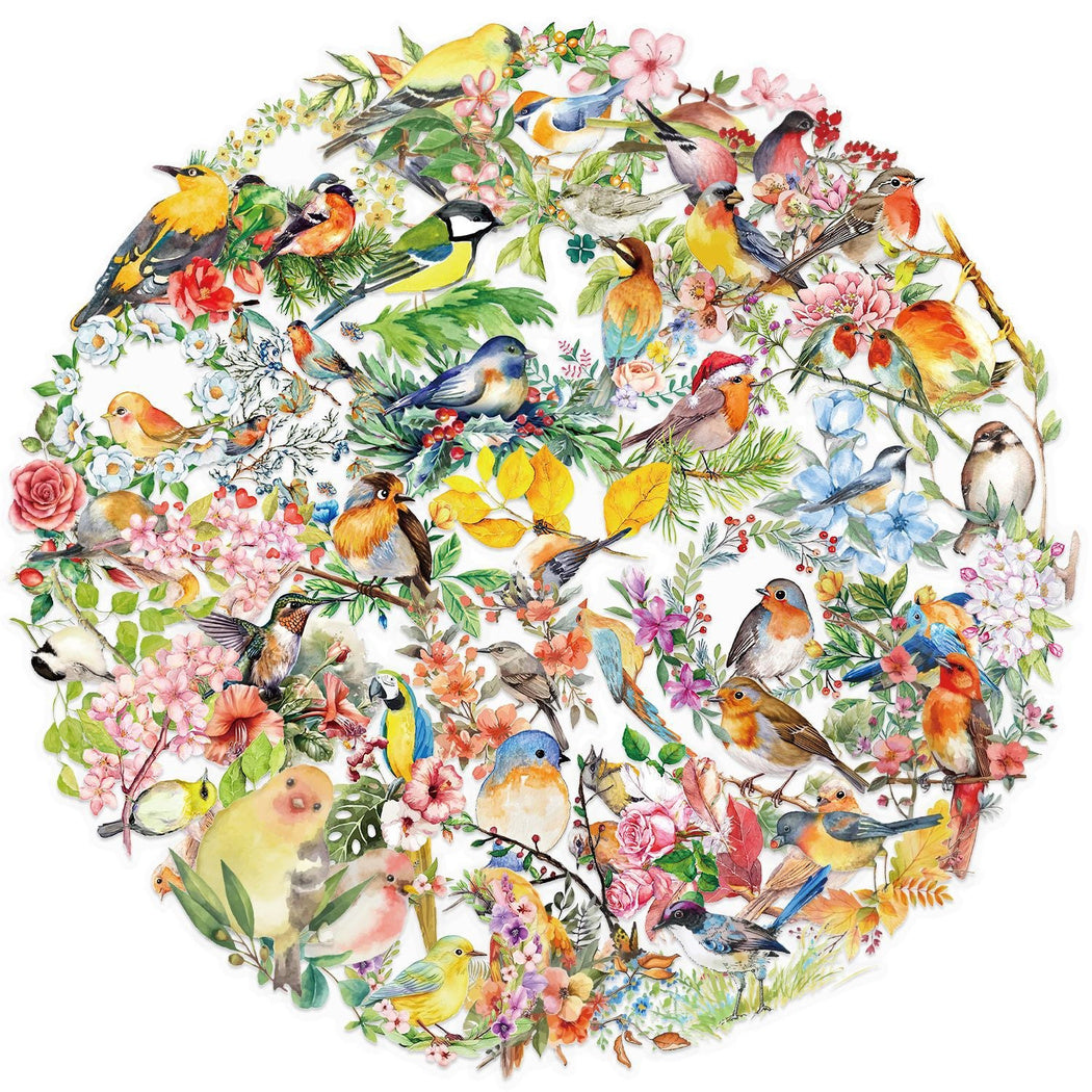 Lunira - Watercolor Bird Nature Sticker Pack